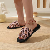 Fashion Women Slippers Cotton Plush Warm Female Light EVA Flat Bottom Non-slip Comfortable Slides Winter Autumn House Shoes