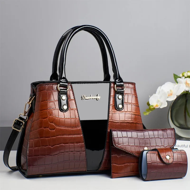 The Maison Trio — Signature Crossbody & Shoulder Bag Set