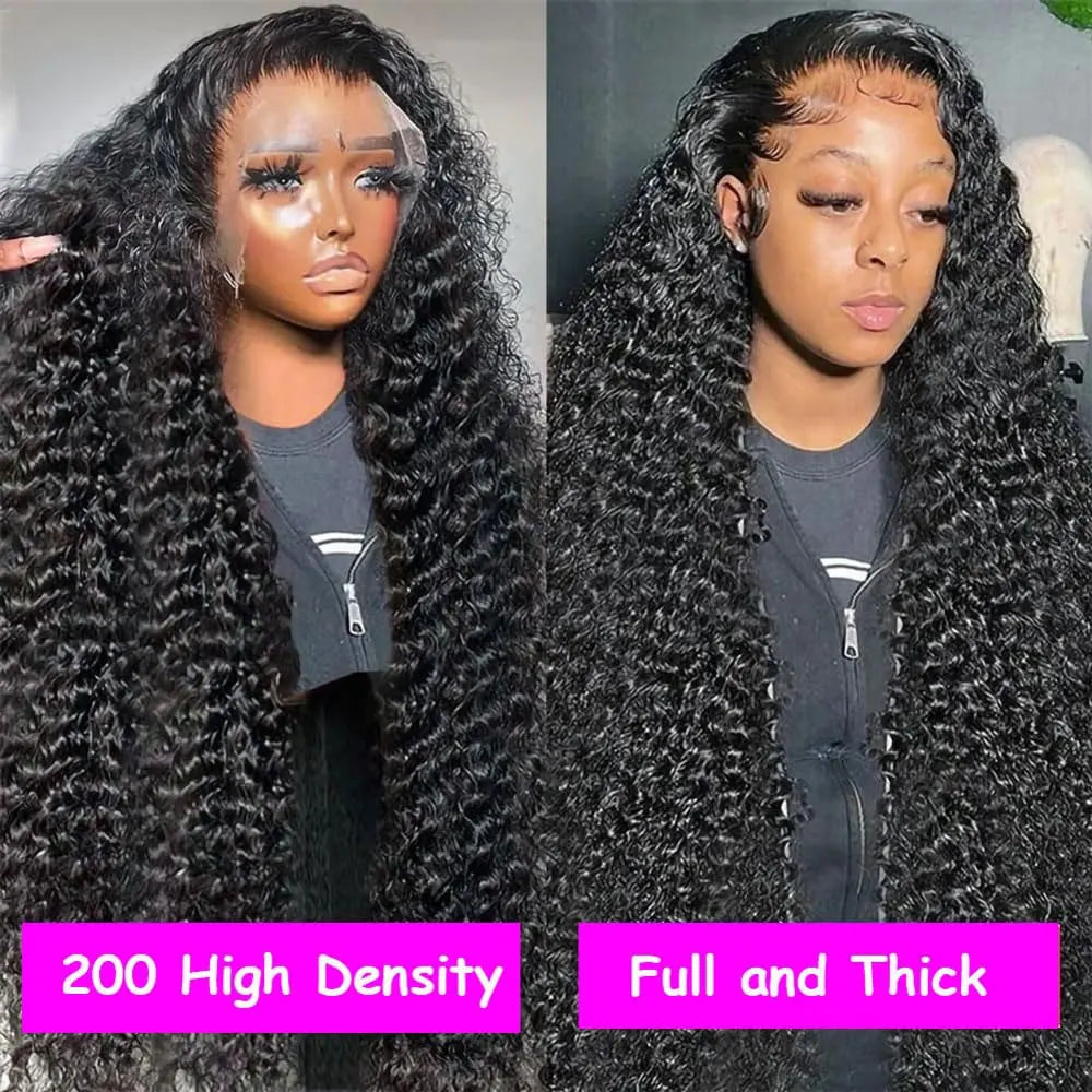 Brazilian Kinky Curly Lace Front Wig – 13x4 & 13x6, 250 Density
