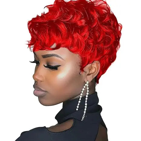 Short Curly Layered Elf Cut Wig