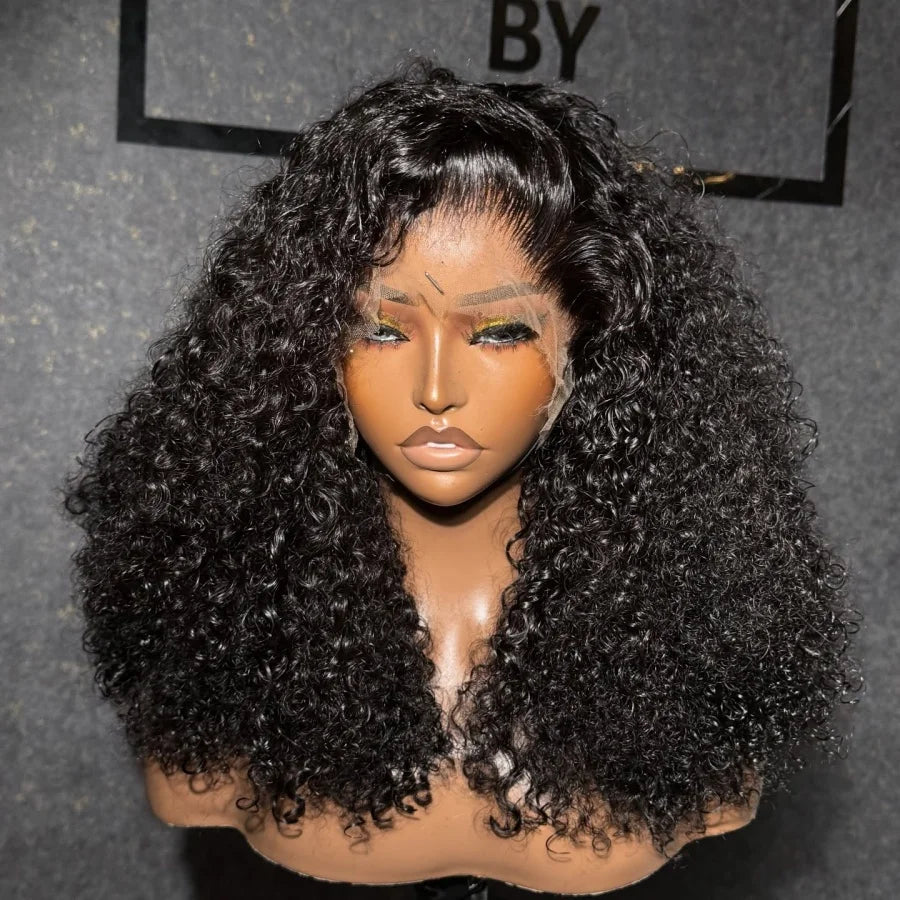 Curly Lace Front Wig – Human Hair, 200 Density, 13x4 & 13x6