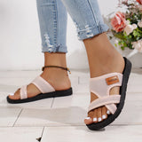 Fashionable and Versatile Sports-Style Women's Sandals, Mesh Breathable, Comfortable and Skin-Friendly, Suitable for Both Indoor and Outdoor Wear, Flat Sandals