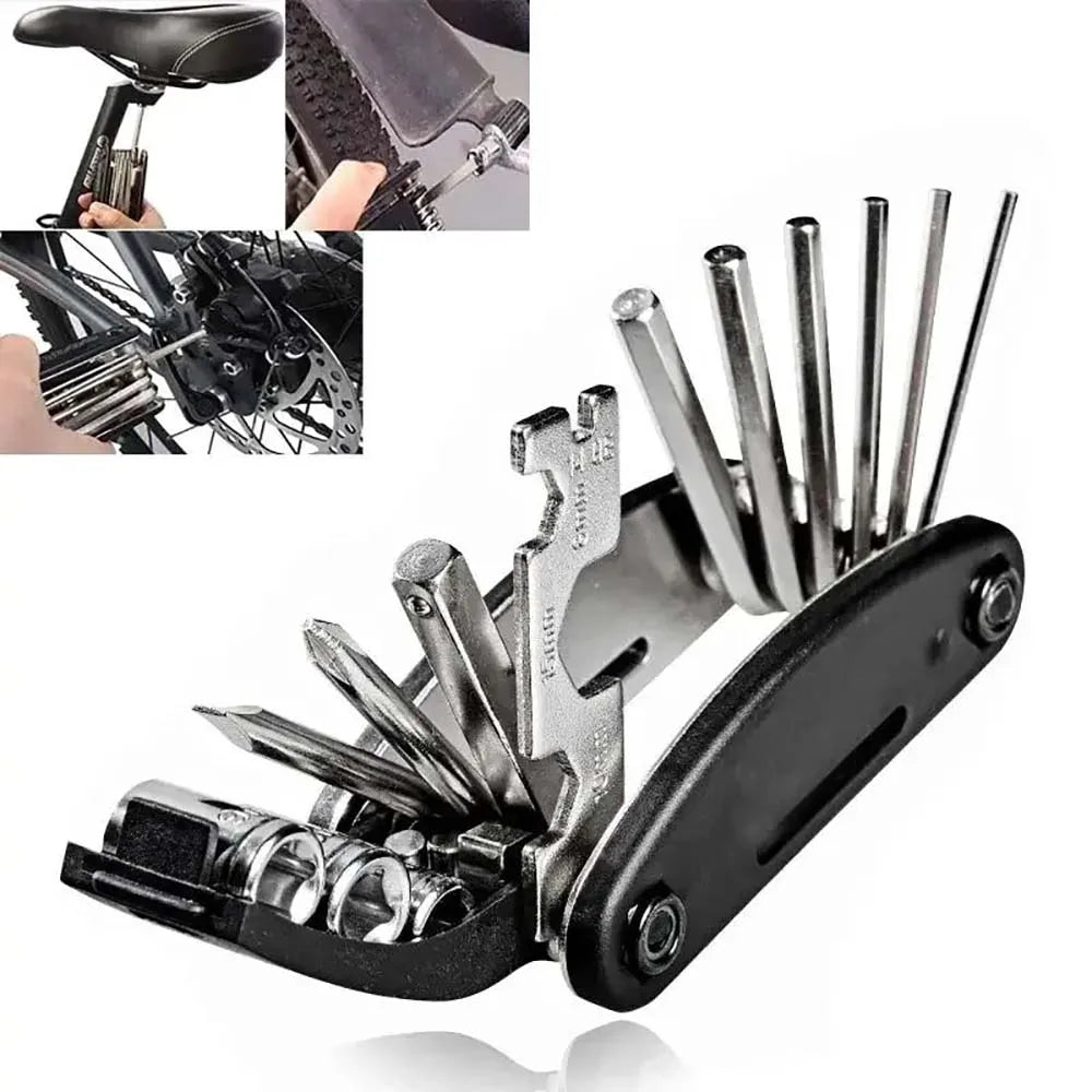 16-in-1 Portable Repair Tool Kit for Motorcycle & Bicycle