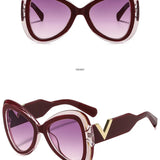 2025 New Fashion Big Frame Cat's Eye Butterfly Women Sunglasses Luxury Designer Men Sunglass Outdoor Travel Eyewear Female UV400