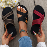 Fashionable and Versatile Sports-Style Women's Sandals, Mesh Breathable, Comfortable and Skin-Friendly, Suitable for Both Indoor and Outdoor Wear, Flat Sandals