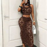 Sexy Mesh Bodycon Two Piece