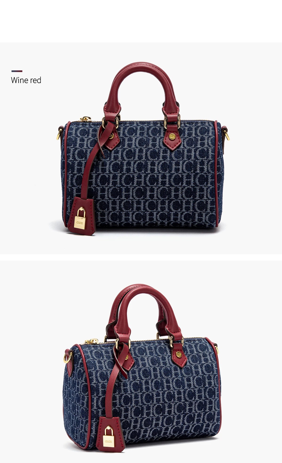 The Rivière — Denim-Spliced Saddle Pillow Bag