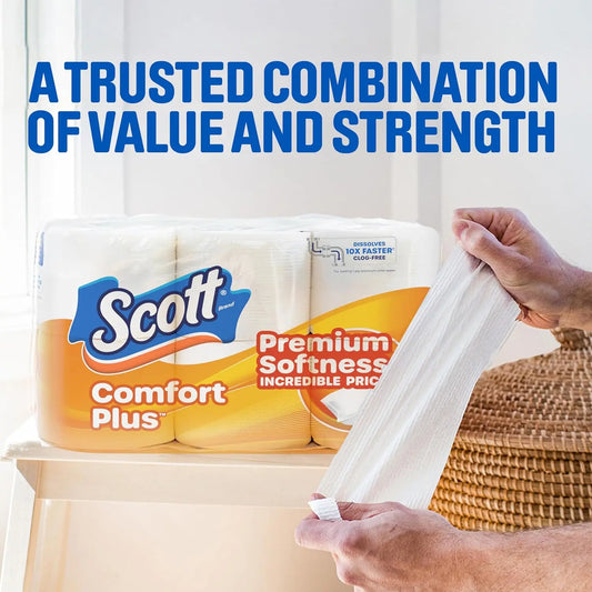 ComfortPlus Toilet Paper — 36 Triple Rolls, 231 Sheets, Septic-Safe