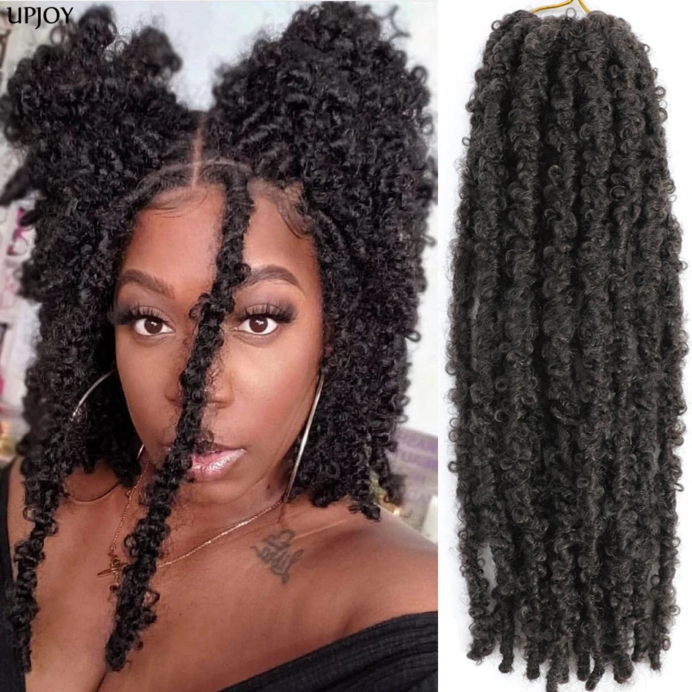 Butterfly Faux Locs Crochet Hair – Pre-Looped, 12" & 14"