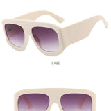 JNPCXI Oversized Square Sunglasses Fashion Gradient Women Luxury Retro Shades UV400 Outdoor Men Sun Glasses