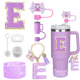 PURPLE TUMBLER ACCESSORY SET | 8 PIECES