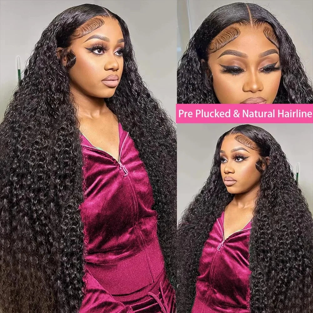 Brazilian Kinky Curly Lace Front Wig – 13x4 & 13x6, 250 Density