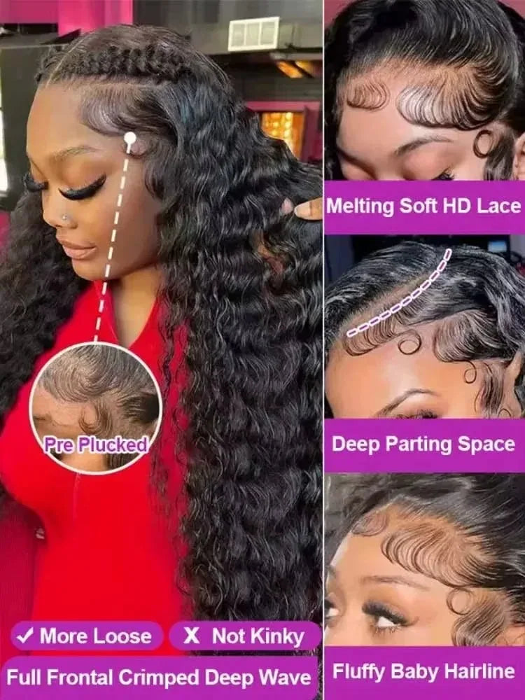 Brazilian Kinky Curly Lace Front Wig – 13x4 & 13x6, 250 Density