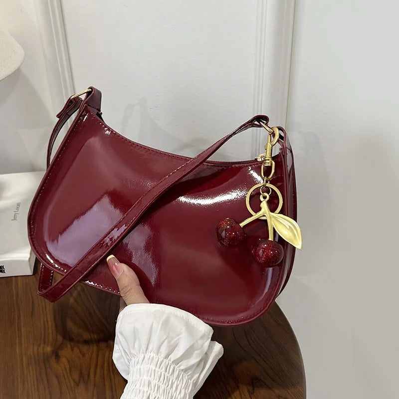 Plush Cherry Underarm Bag