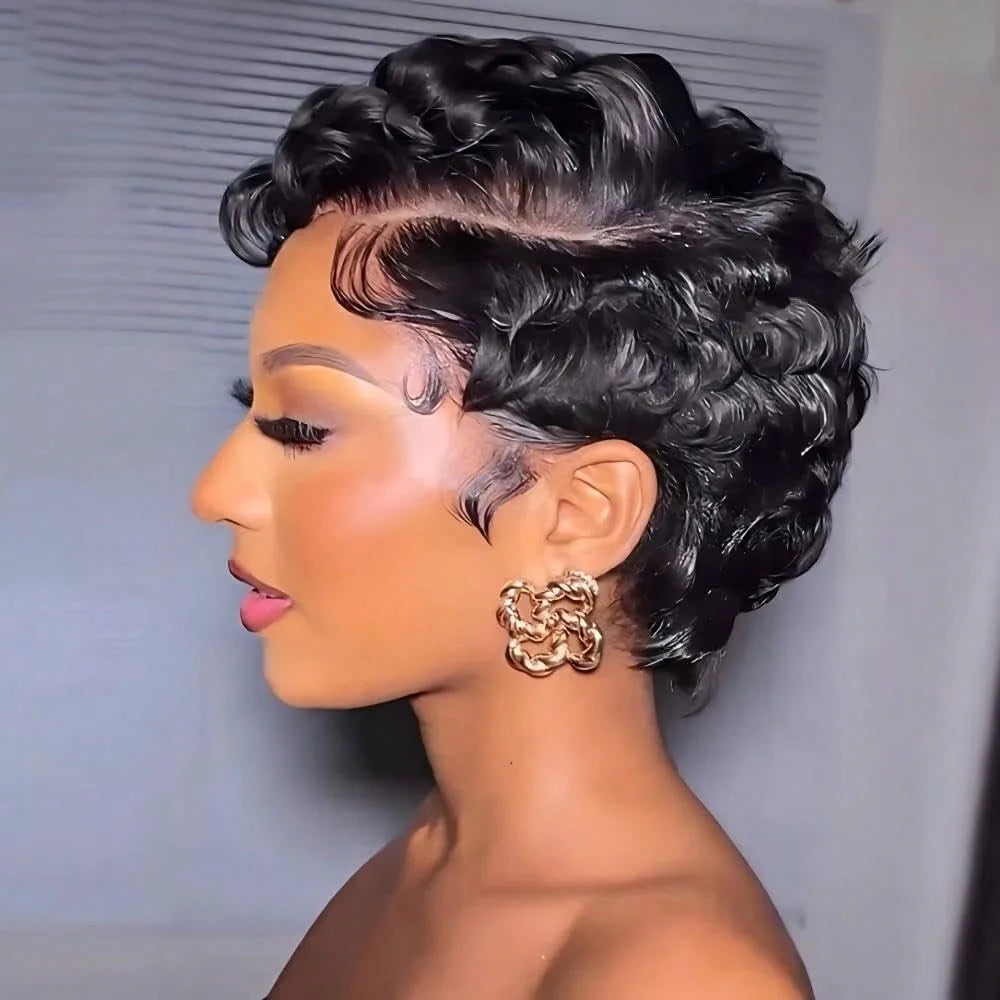 Short Curly Pixie Cut Wig