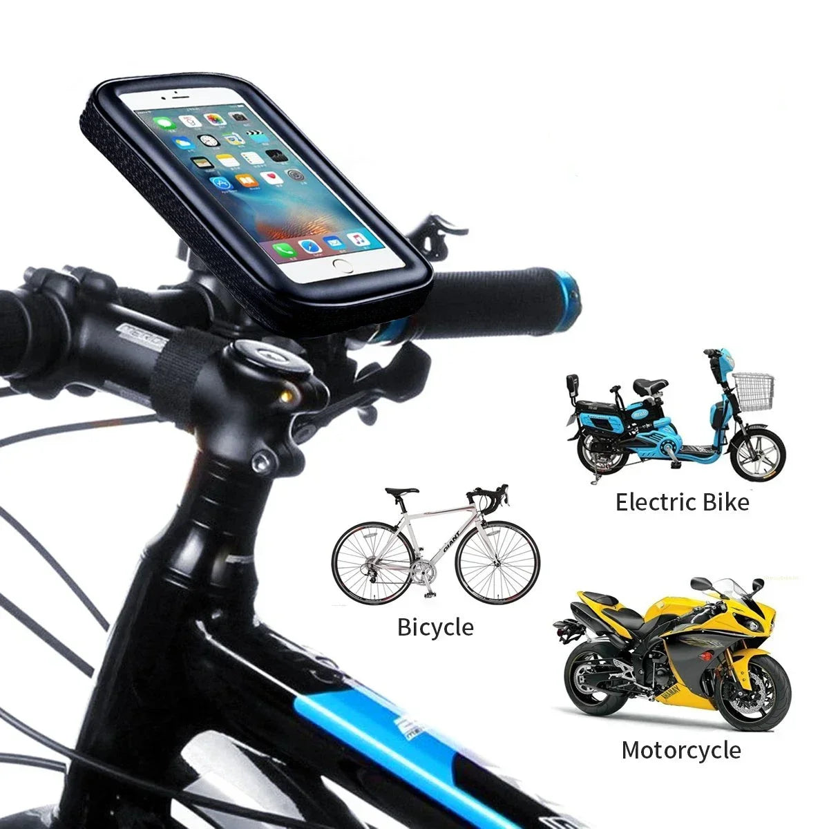 360° Handlebar Phone Mount for Motorcycle & Bicycle