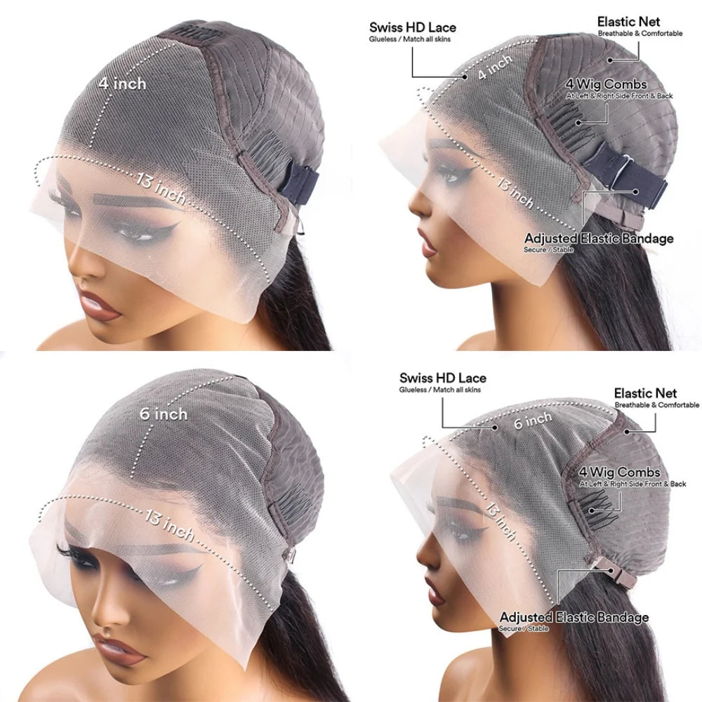 Brazilian Kinky Curly Lace Front Wig – 13x4 & 13x6, 250 Density