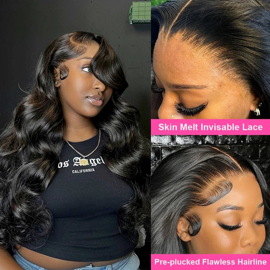 Brazilian Body Wave HD Lace Wig – Transparent Lace, 180 & 200 Density