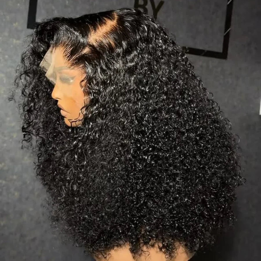 Curly Lace Front Wig – Human Hair, 200 Density, 13x4 & 13x6