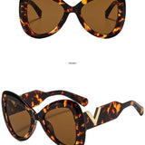 2025 New Fashion Big Frame Cat's Eye Butterfly Women Sunglasses Luxury Designer Men Sunglass Outdoor Travel Eyewear Female UV400
