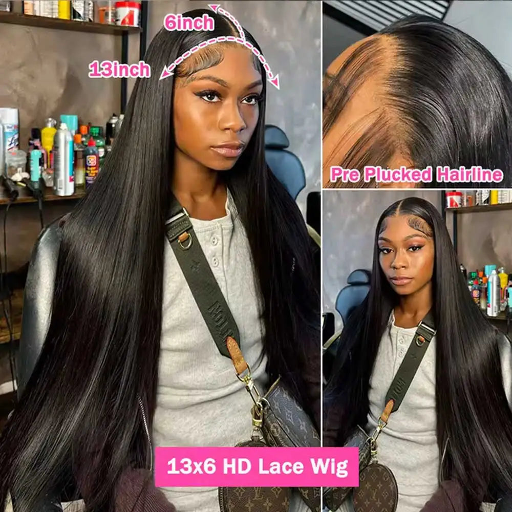 Brazilian Bone Straight Lace Wig — Remy Human Hair