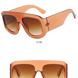 JNPCXI Oversized Square Sunglasses Fashion Gradient Women Luxury Retro Shades UV400 Outdoor Men Sun Glasses
