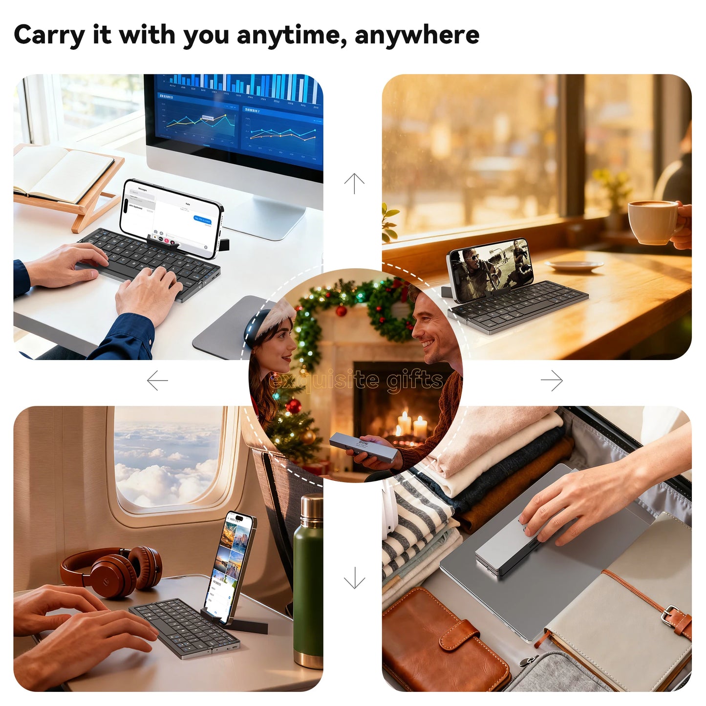 Portable Wireless Foldable Keyboard