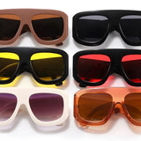 JNPCXI Oversized Square Sunglasses Fashion Gradient Women Luxury Retro Shades UV400 Outdoor Men Sun Glasses