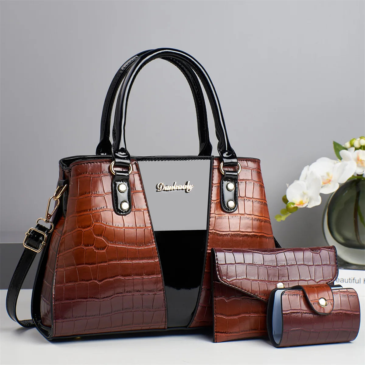 The Maison Trio — Signature Crossbody & Shoulder Bag Set
