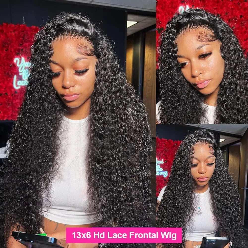 Brazilian Kinky Curly Lace Front Wig – 13x4 & 13x6, 250 Density