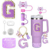PURPLE TUMBLER ACCESSORY SET | 8 PIECES