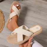 Big Size 41 Women Summer Leisure Slippers Light Weight Breathable Female House Shoes Anti-slip Girls Home Floor Beach Slides