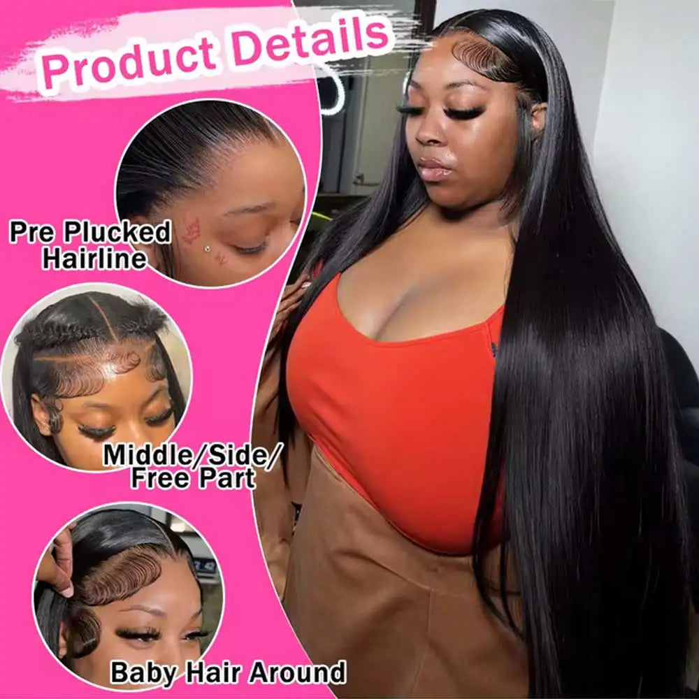 Brazilian Bone Straight Lace Wig — Remy Human Hair