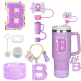 PURPLE TUMBLER ACCESSORY SET | 8 PIECES