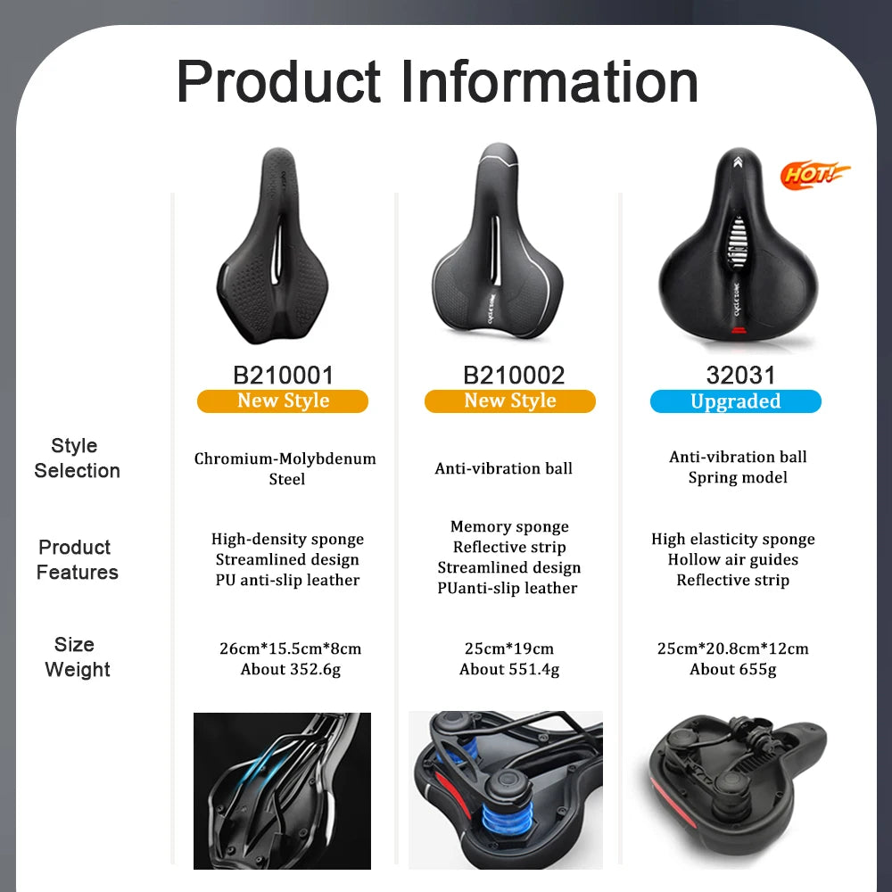 FullComfort Shock Absorbing Bike Seat