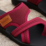 Women's Casual Sporty Sandals Breathable Comfortable Skin-Friendly Flat Bottom Slip-On Slippers