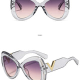 2025 New Fashion Big Frame Cat's Eye Butterfly Women Sunglasses Luxury Designer Men Sunglass Outdoor Travel Eyewear Female UV400