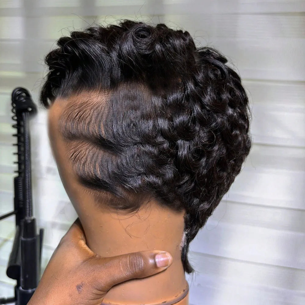 Short Curly Pixie Cut Wig