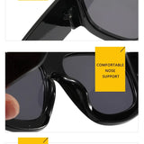JNPCXI Oversized Square Sunglasses Fashion Gradient Women Luxury Retro Shades UV400 Outdoor Men Sun Glasses