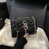 Argyle Quilted Tassel Bag