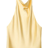 Halter Satin Backless Tank Top
