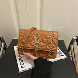 Argyle Quilted Tassel Bag
