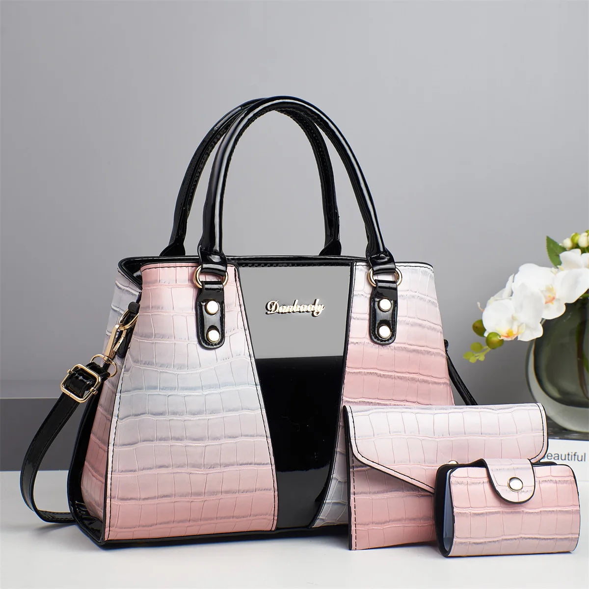 The Maison Trio — Signature Crossbody & Shoulder Bag Set