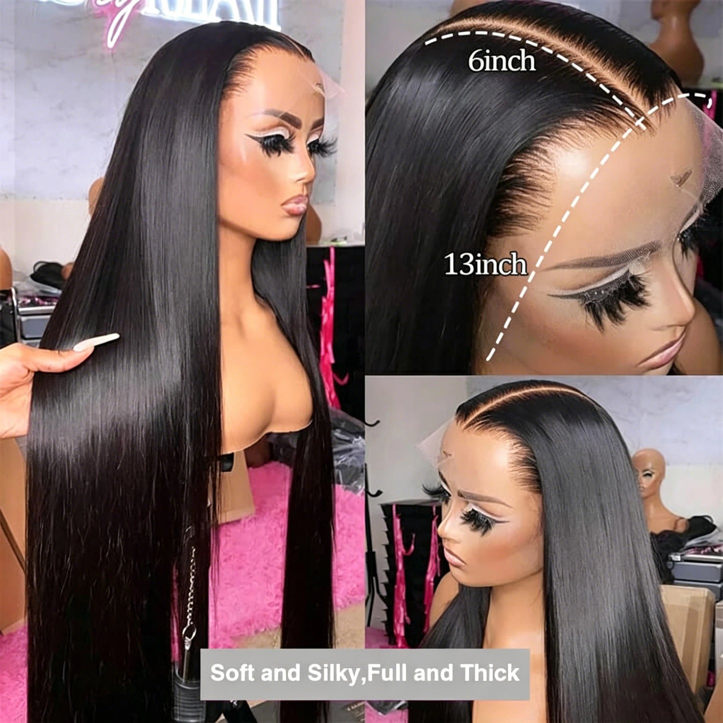 Brazilian Bone Straight Lace Wig — Remy Human Hair