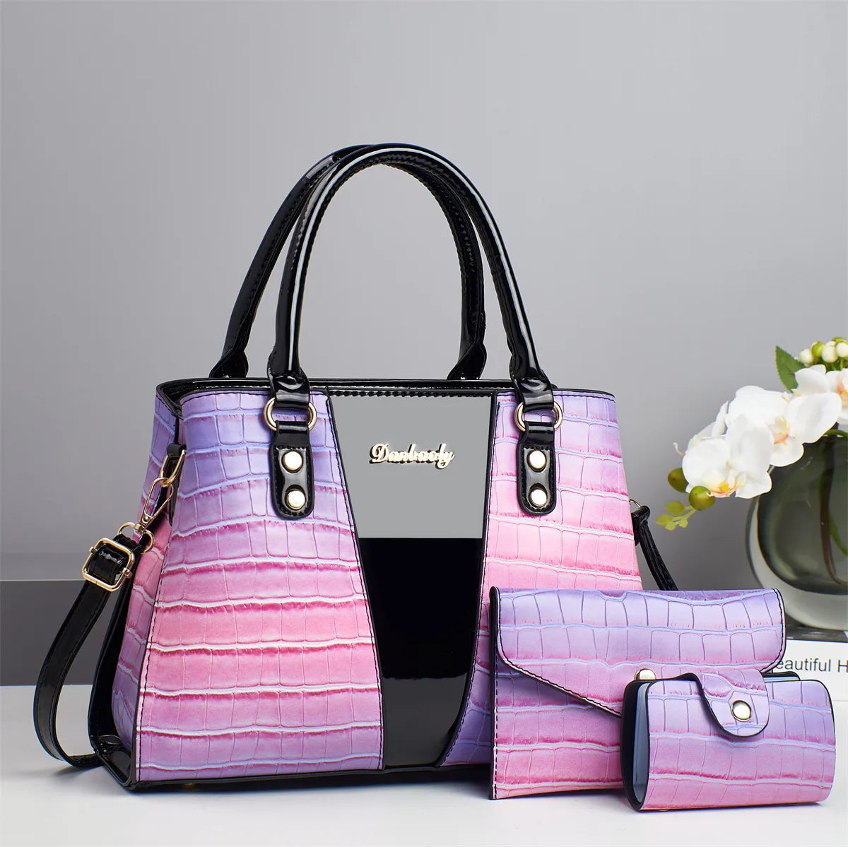 The Maison Trio — Signature Crossbody & Shoulder Bag Set
