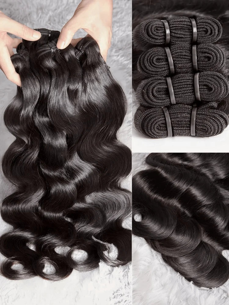 Brazilian Body Wave Hair  – Four Bundles