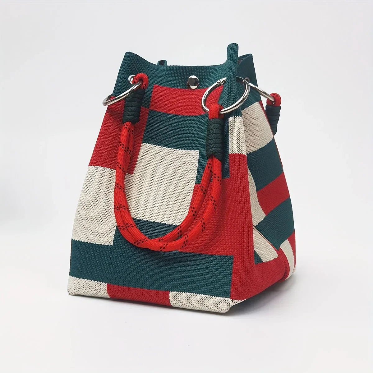KNITTED SEASON BUCKET BAG