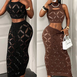 Sexy Mesh Bodycon Two Piece