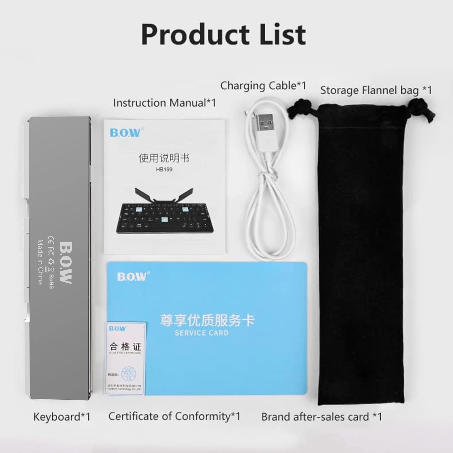 Portable Wireless Foldable Keyboard