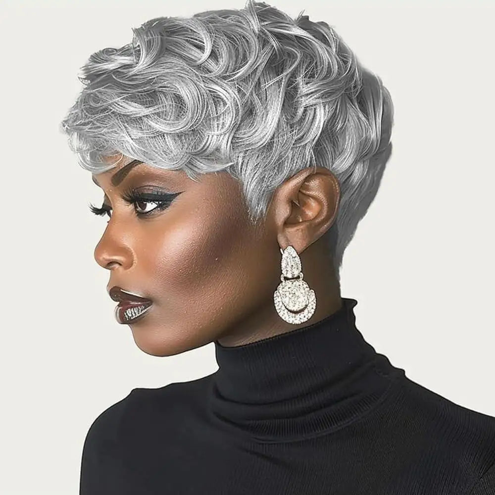 Short Curly Layered Elf Cut Wig